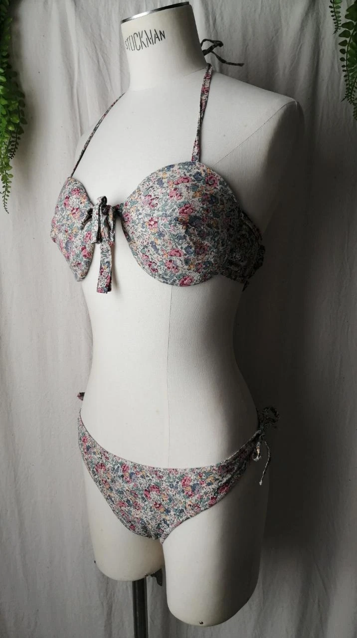 2-delig badpak met liberty bloemenprint - 100% Katoen "Suzon & Léna" – photo 2
